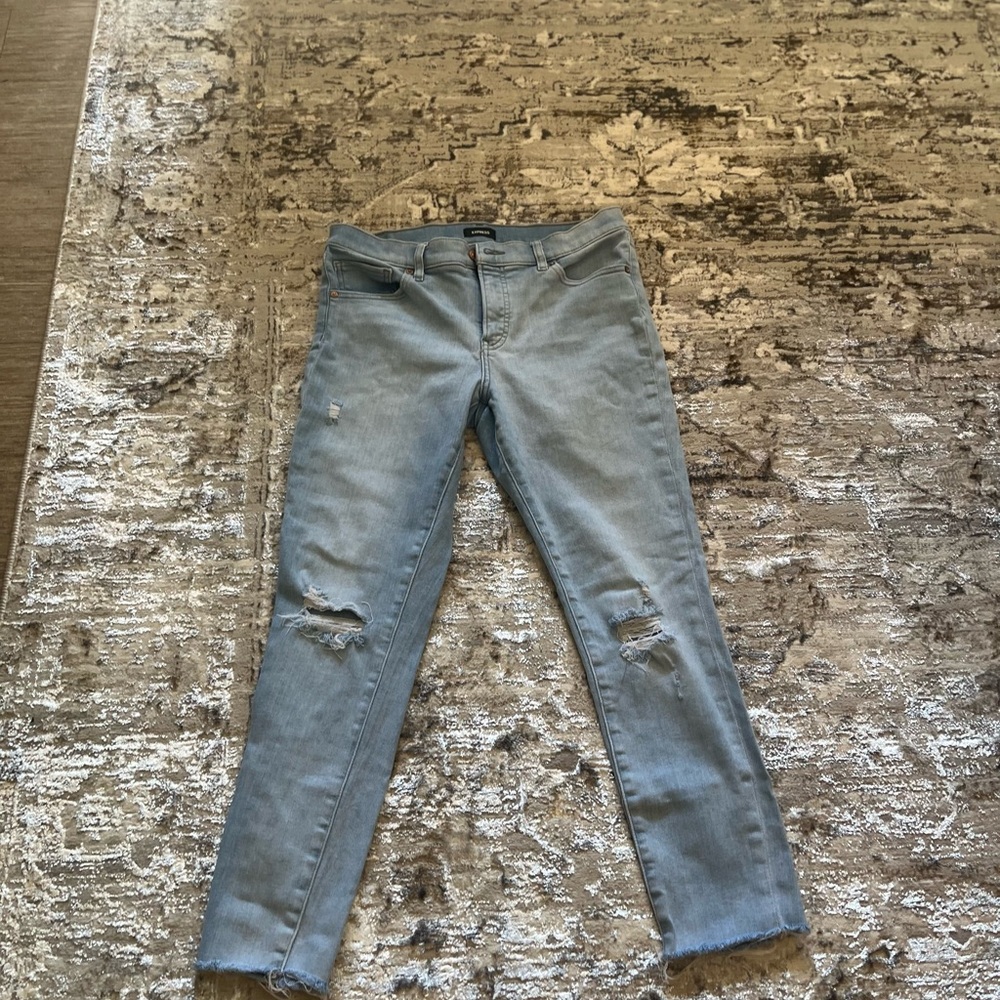 Express Light Blue Skinny Jeans for Women
